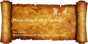 Mauszkopf Antigoné névjegykártya